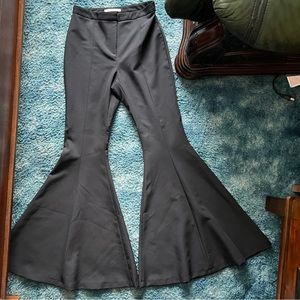 Uterque Super Flare Black Pants Size 28
